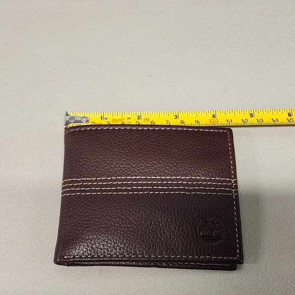 Timberland Men's Genuine Leather Sportz Quad Bifold Wallet Brown - Picture 6 of 7